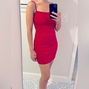 Lulus red bodycon dress size XS